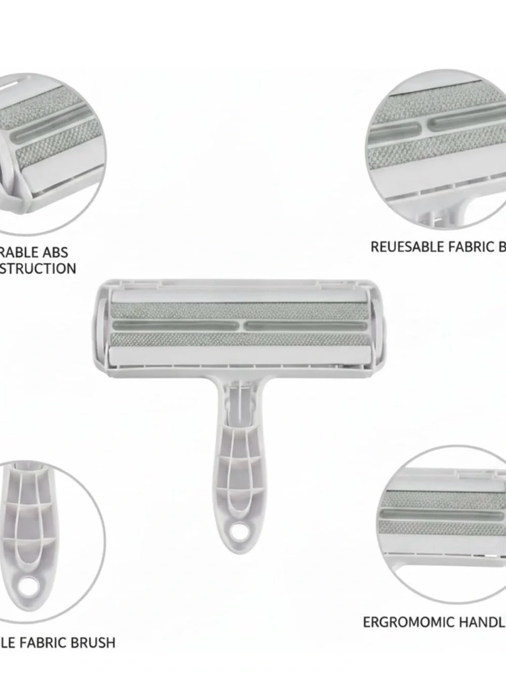 White Lint and Hair Removal Brush for Men Grooming